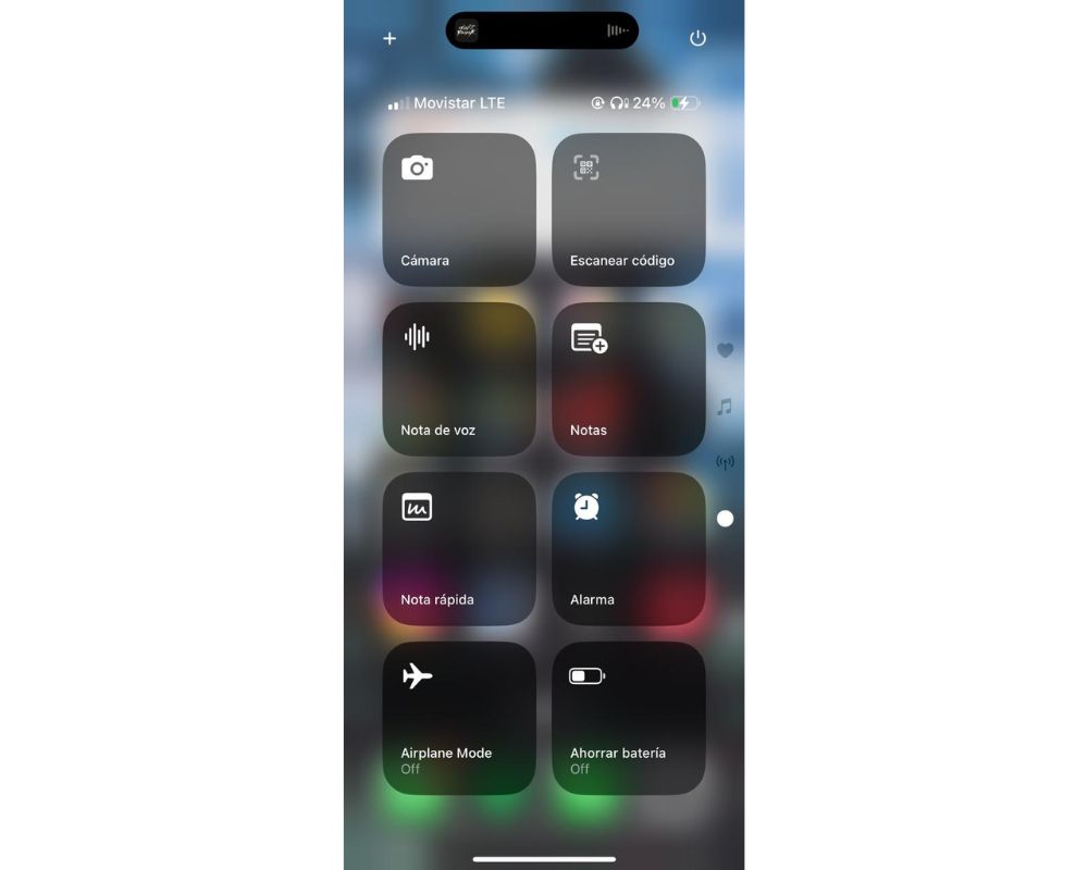 Este es un ejemplo de Centro de Control personalizado para tareas específicas.