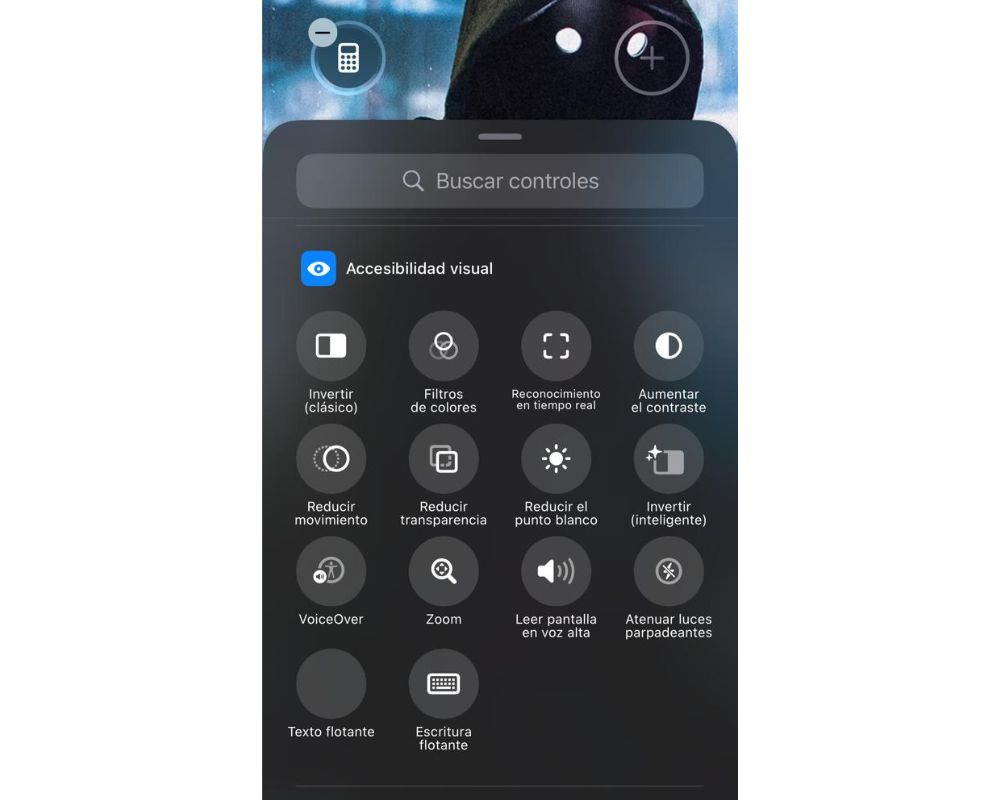 Entre los atajos se añaden diversas opciones de accesibilidad.