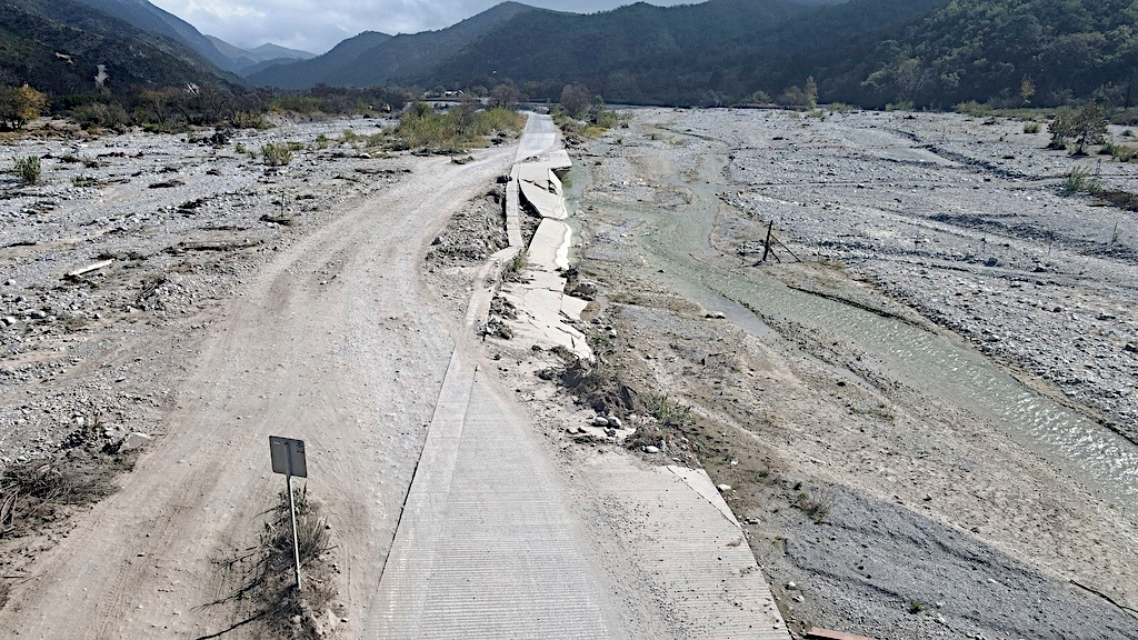 El paso de la tormenta Alberto impactó también la Sierra de Santiago.