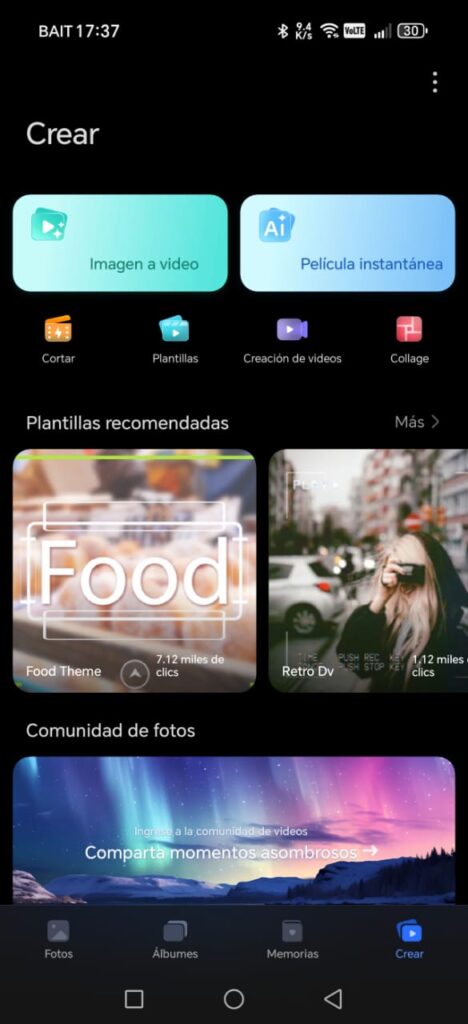 Así luce la interfaz de Imagen a Video en el Honor 400 Pro.
