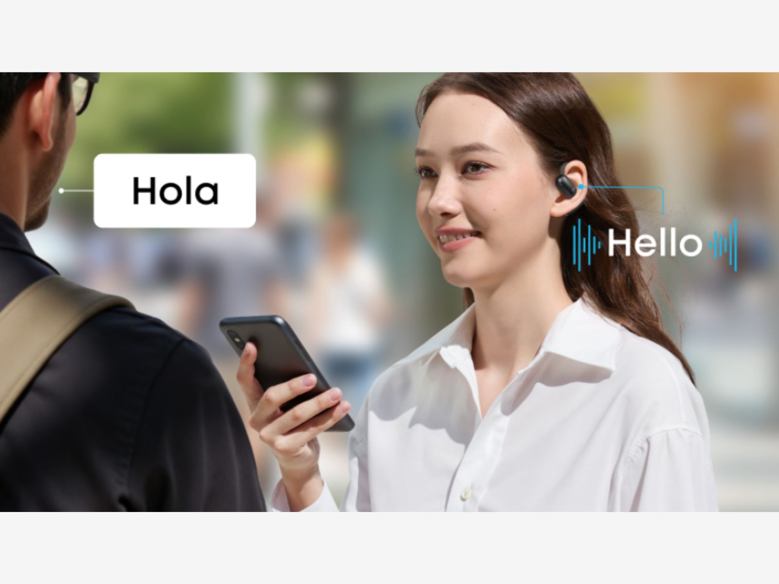 Los audífonos Aerofit 2 ofrecen funciones de inteligencia artificial para traducir idiomas en tiempo real.